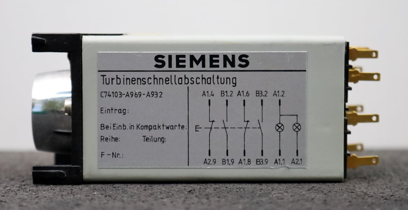 Bild des Artikels SIEMENS-Turbinenschnellabschaltung-C74103-A969-A-932-CSL-SPR-Plug-56Pin-Gehäuse