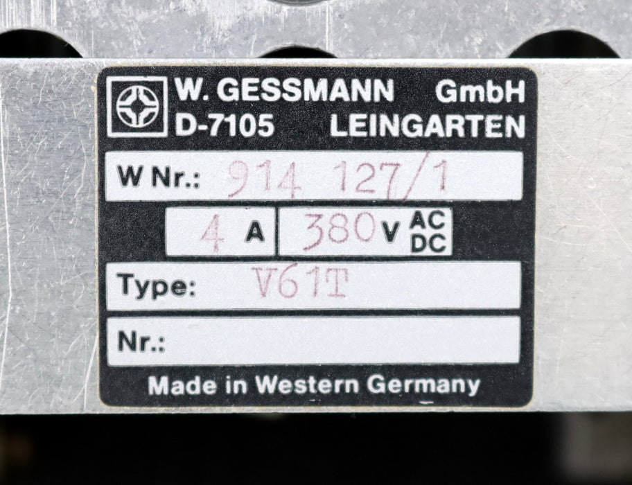 Bild des Artikels W.GESSMANN-Meisterschalter-V61T-380VAC-4A-unbenutzt