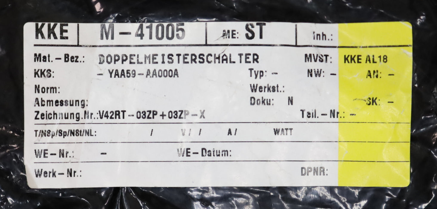 Bild des Artikels W.GESSMANN-Doppel-Meisterschalter-V42RT-03ZP+03-ZP-X-WNr.:-885761/2-500V-16A