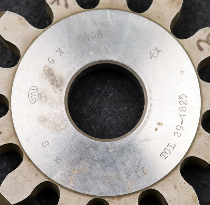 Bild des Artikels PWS-Scheibenschneidrad-gear-shaper-m=-8mm-EGW=-20°-Z=-13-Ø-127-x-18-x-Ø-1-1/4"