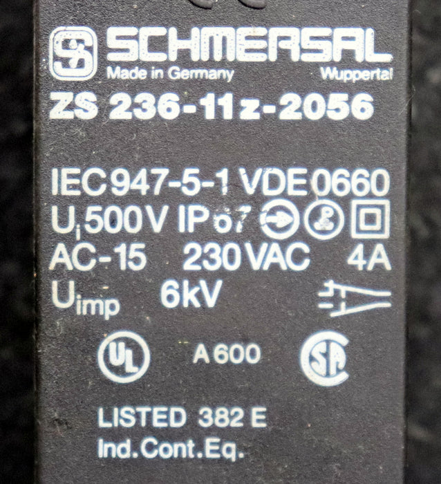 Bild des Artikels SCHMERSAL-2x-Positionsschalter-ZS-236-11z-2056-4A-230VAC-VDE0660-AC-15-Uimp-6kV