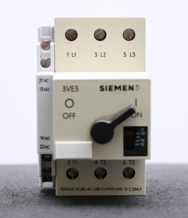 Bild des Artikels SIEMENS-2x-Leistungsschalter-3VE3000-2MA00-10-16A-VDE0660-gebraucht