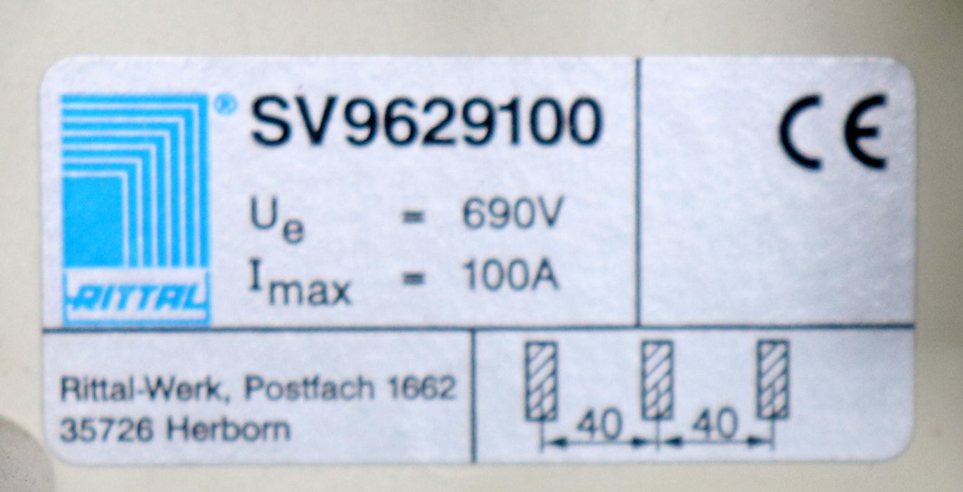 Bild des Artikels RITTAL-3x-Sammelschienenadapter-SV-9629100-100A-690V---1-Kabel-FEHLT---gebraucht