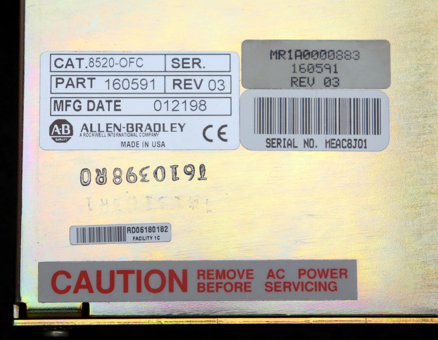 Bild des Artikels ALLEN-BRADLEY-Netzteil-PART-160591-CAT-8520-OFC-REV-03-FUSE-8a-/-250V-gebraucht