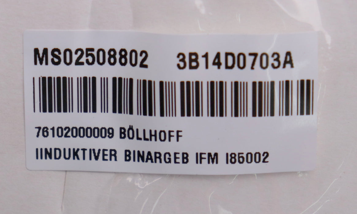 Bild des Artikels IFM-Induktiver-Schlauchsensor-I85002-s:-14mm-U:-10-35VDC-Supply-Class-2-I:-200mA