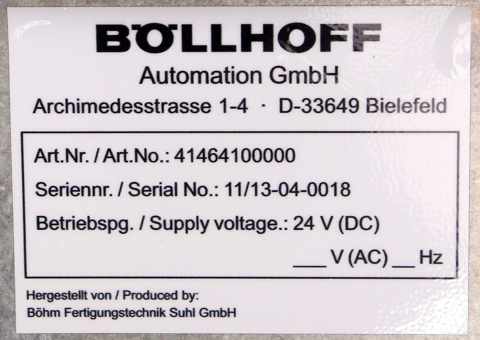 Bild des Artikels BÖLLHOFF-Koppelmodul-Art.Nr.-41464100000-Seriennr.-11/13-04-0018---24VDC