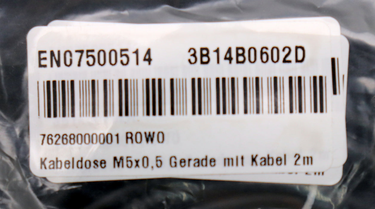 Bild des Artikels BAUMER-Sensorkabel-M5x0,5-M5-Buchse-offenes-Ende-1A-125V-Kabellänge2m-unbenutzt