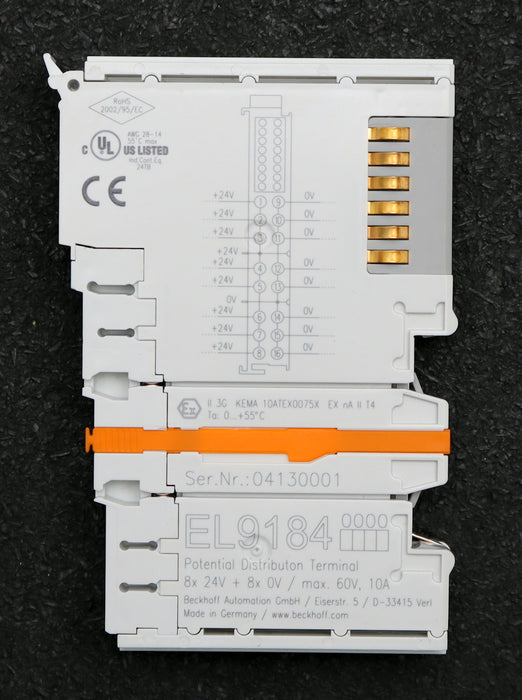 Bild des Artikels BECKHOFF-Potential-Distribution-Terminal-EL9184-8-x-24V-+-8-x-0A-max.-60V-10A