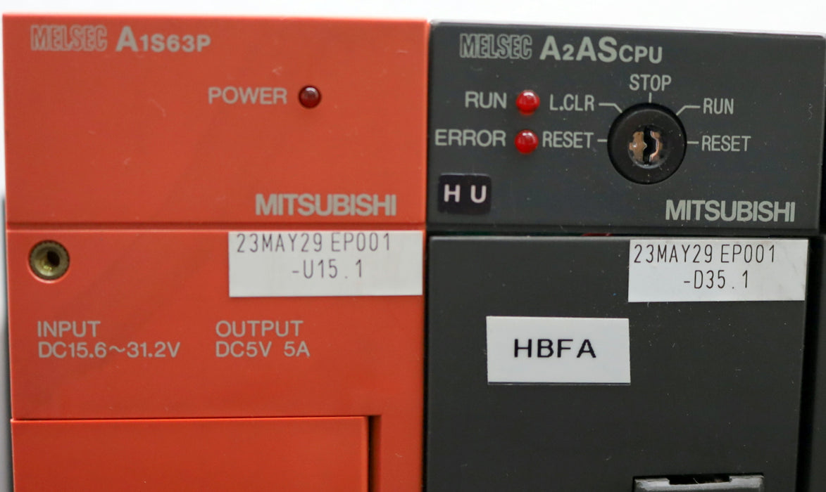 Bild des Artikels MITSUBISHI-MELSEC-PLC-System-mit:-1x-A1S63P-1x-A2ASCPU-1x-A1SJ71AR21-4x-A1S64AD