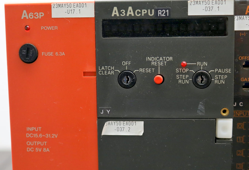 Bild des Artikels MITSUBISHI-MELSEC-PLC-System-mit:-1x-A63P-1x-A3ACPU-3x-A616AD-3x-A68RD3-….