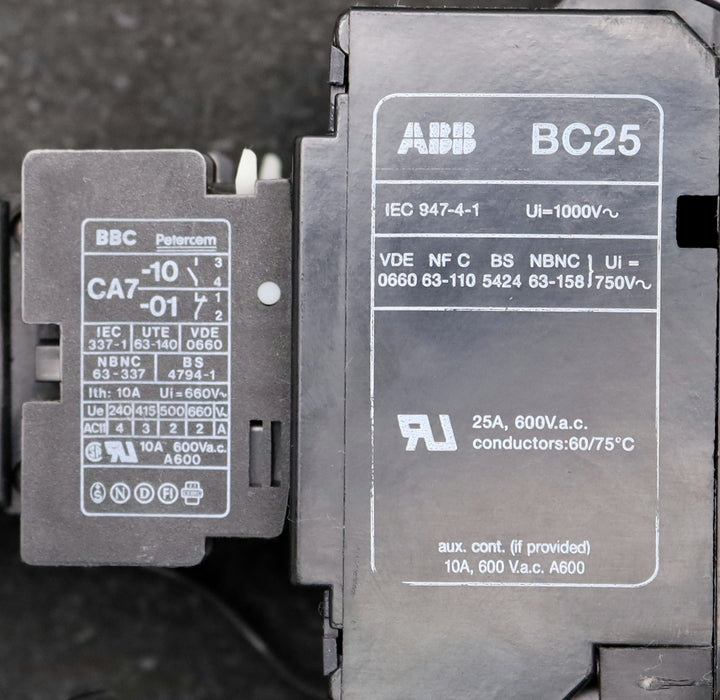 Bild des Artikels ABB-Leistungsschütz-mit-Verklinkung-BC25-22-00-+-WB75-+-RV-BC6/250-+-CA7-10-25A