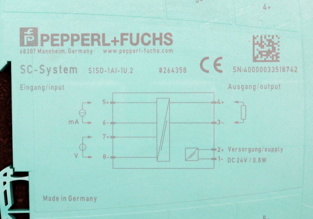 Bild des Artikels PEPPERL+FUCHS-Trennverstärker-S1SD-1AI-1U.2-#264358-24VDC-0,8W-gebraucht