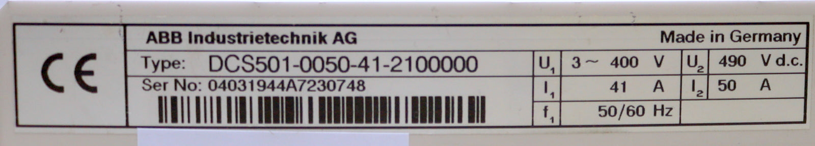 Bild des Artikels ABB-Thyristor-Stromrichter-UNITROL-F-DCS501-0050-41-2100000-400VAC-490VDC-41A
