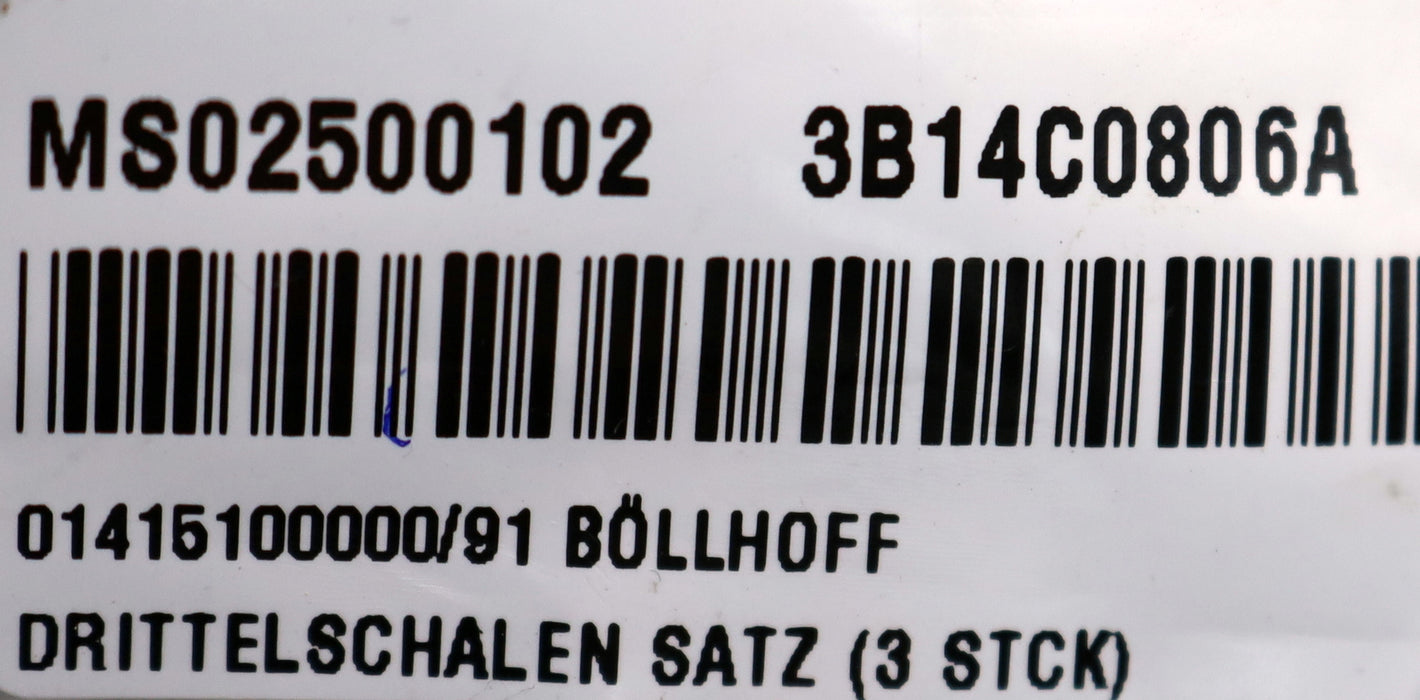 Bild des Artikels BÖLLHOFF-Drittelschalen-Satz-01415100000/91-SK-02-5ER-58-383733-unbenutzt
