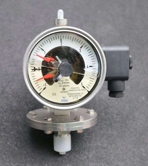 Bild des Artikels WIKA-Plattenfedermanometer-Model-433.50.100-Cont-821.21-Pro-No:-14198425-0-5bar