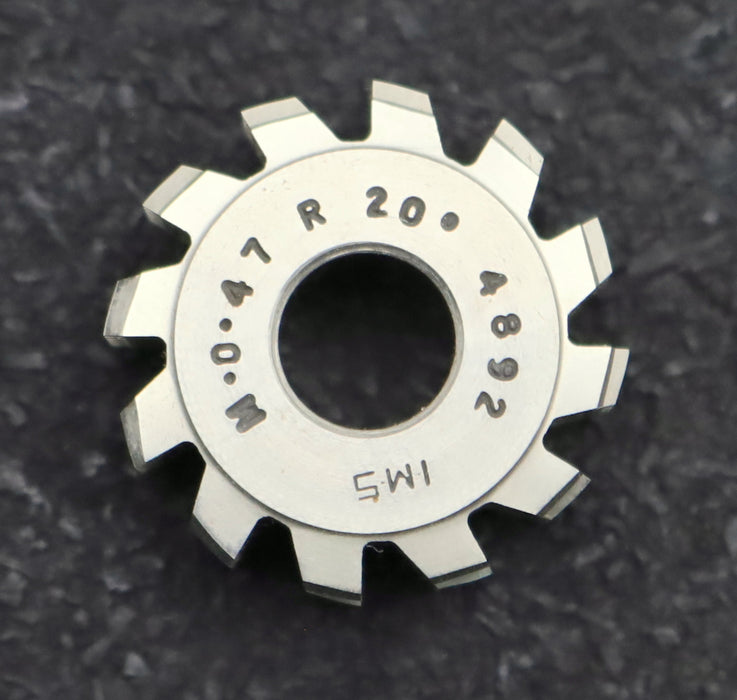 Bild des Artikels IMS-Vollstahl-Wälzfräser-m=-0,47mm-20°-EGW-DIN867-1gg.-Rechts-Ø24x10xØ8mm