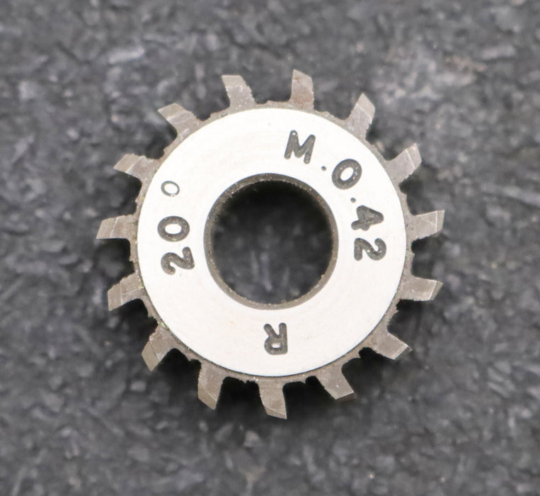 Bild des Artikels Vollstahl-Wälzfräser-m-=-0,42mm-20°-EGW-Bezugsprofil-DIN867-1gg.-rechts