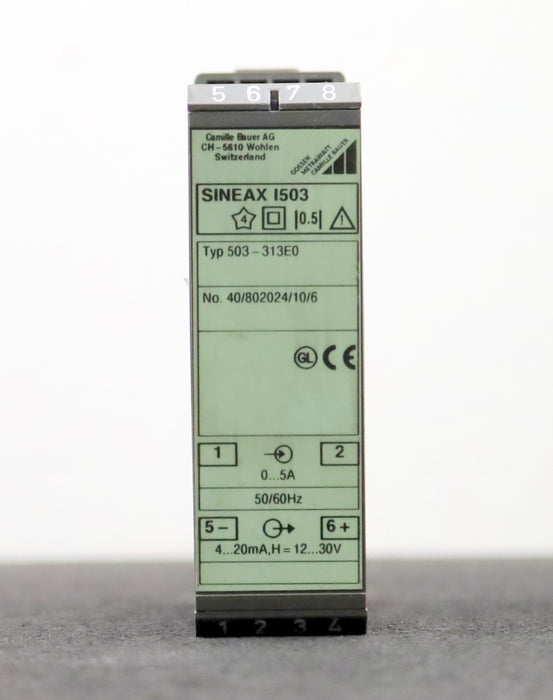Bild des Artikels CAMILLE-BAUER-Messumformer-SINEAX-I503-Typ-503-313E0-No:-40/802024/10/6