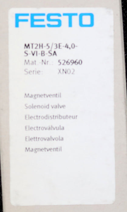 Bild des Artikels FESTO-Magnetventil-magnetic-valve-MT2H-5/3E-4,0-S-VI-B-SA-Art.Nr.-526960