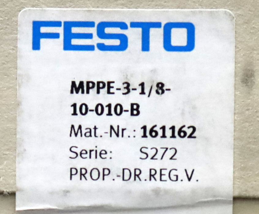 Bild des Artikels FESTO-Proportional-Druckregelventil-MPPE-3-1/8-10-010-B-Art.Nr.-161162-unbenutzt