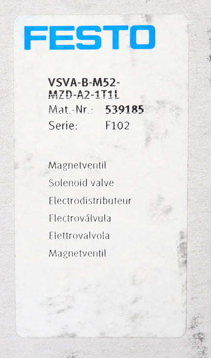 Bild des Artikels FESTO-Magnetventil-magnetic-valve-VSVA-B-M52-MZD-A2-1T1L-Art.Nr.-539185