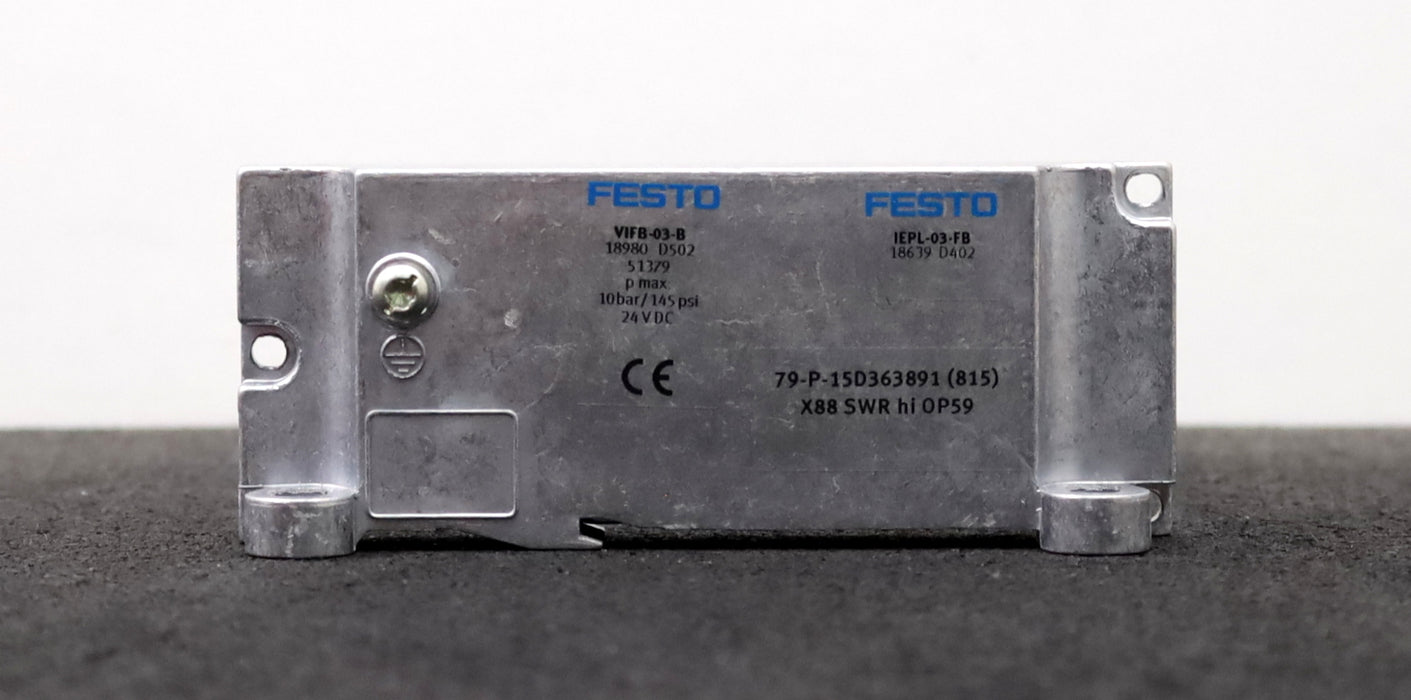 Bild des Artikels FESTO-Endplatte-IEPL-03-FB-Art.Nr.-18639-ein-Mal-vormontiert-unbenutzt