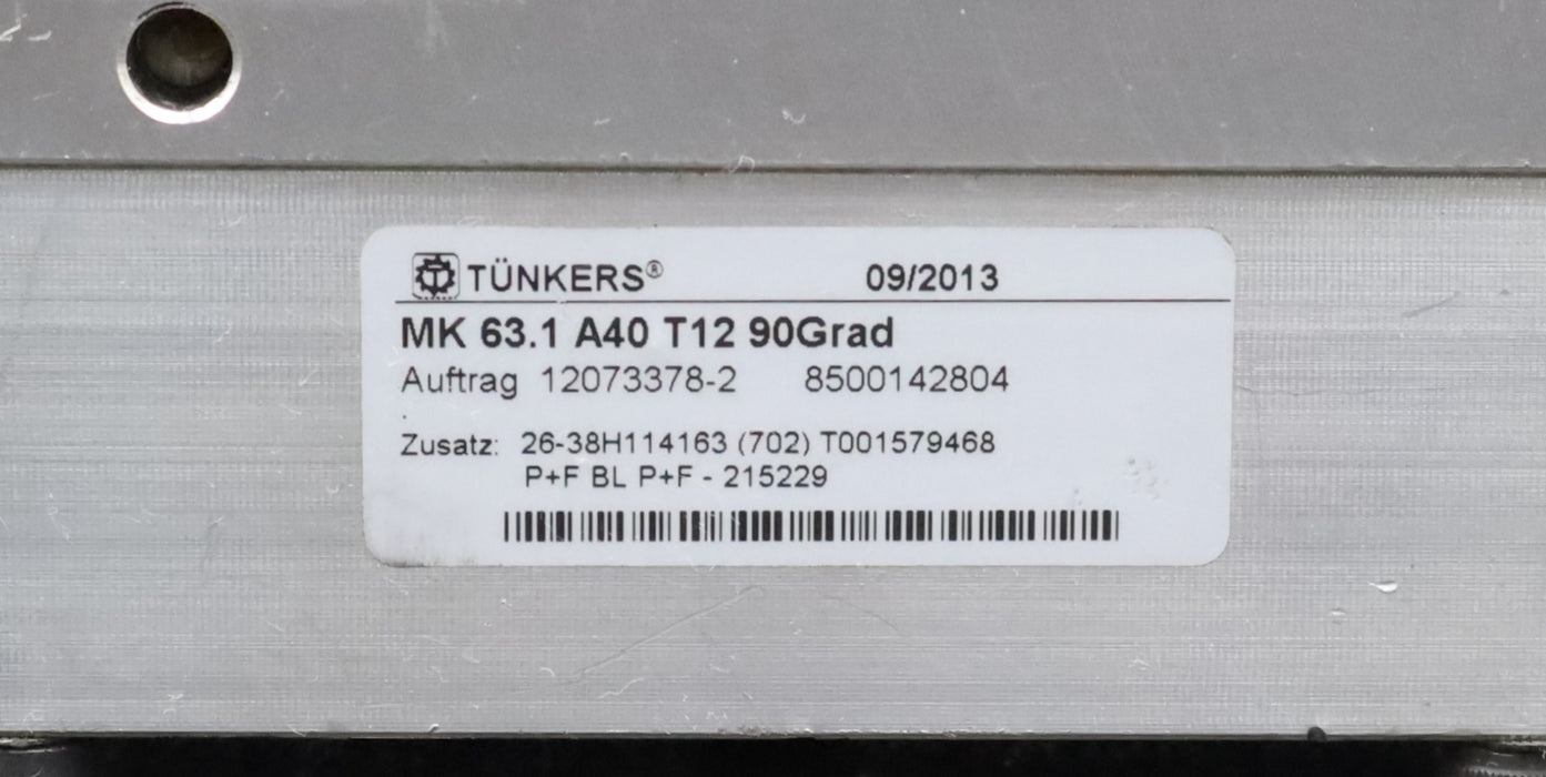 Bild des Artikels TÜNKERS-Handspanner-ohne-Spannarm-ohne-Handhebel-MK-63.1-A40-T12-90°-unbenutzt