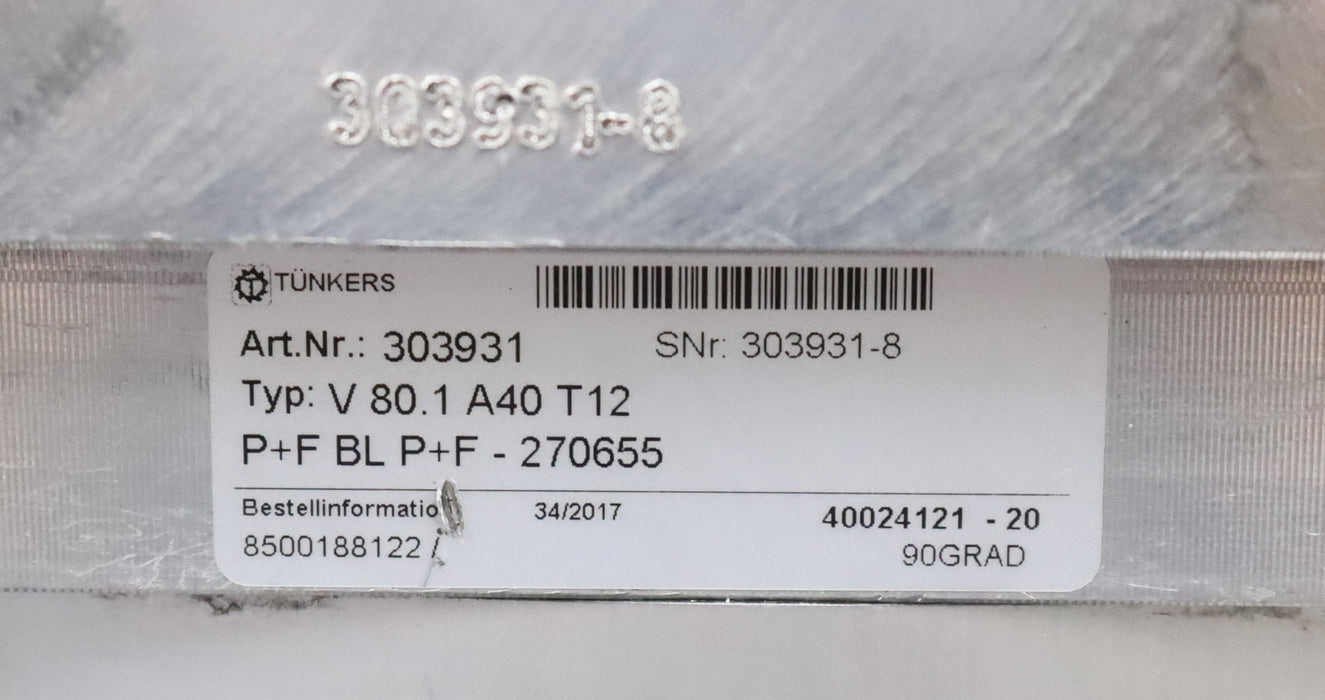 Bild des Artikels TÜNKERS-Vario-Spanner-ohne-Spannarm-V-80.1-A40-T12--KolbenØ-80mm-unbenutzt