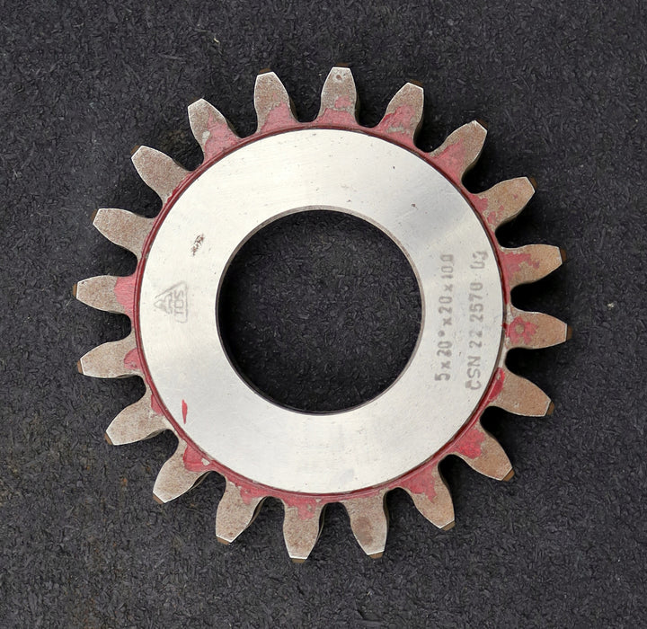 Bild des Artikels TOS-Scheibenschneidrad-m=5mm-EGW-20°-Z=20-Ø113x15xØ1-3/4"-mit-Beschichtung