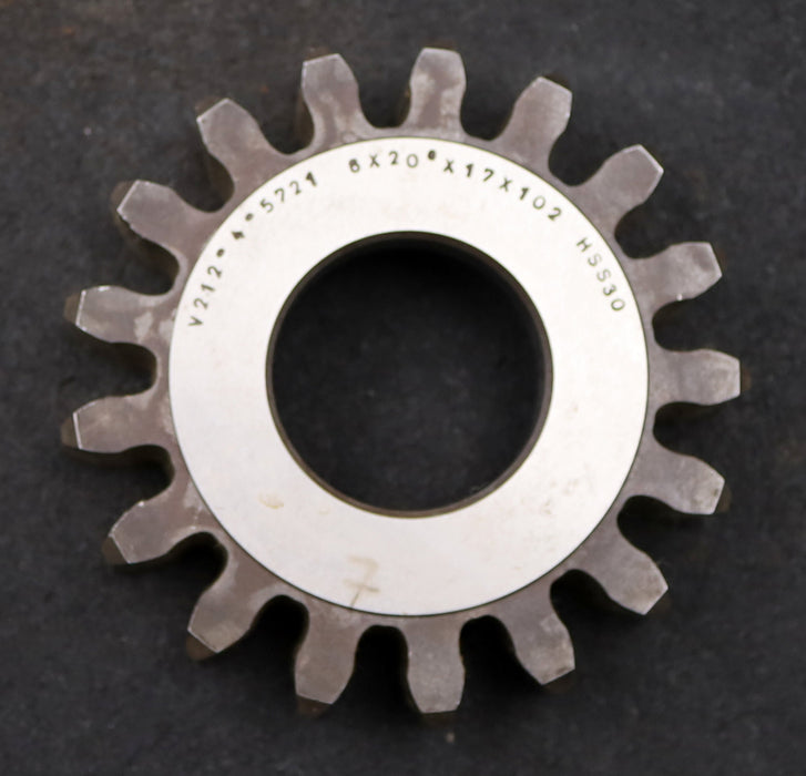 Bild des Artikels Scheibenschneidrad-m=6mm-EGW-20°-Z=17-Ø118x26xØ1-3/4"-Material-HSS30