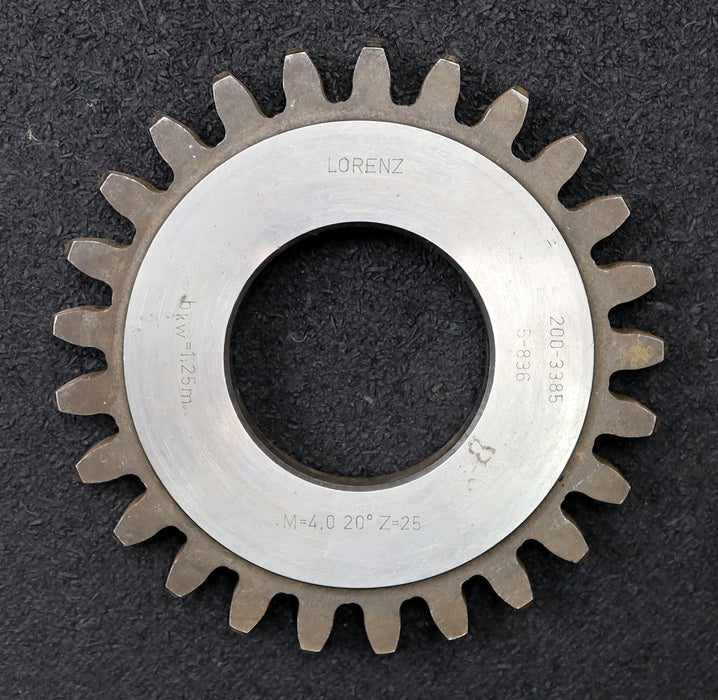 Bild des Artikels LORENZ-Scheibenschneidrad-m=4mm-EGW-20°-Z=25-hkw=1,25m-Ø108x10xØ1-3/4"