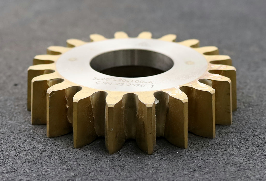 Bild des Artikels TOS-Scheibenschneidrad-m=5mm-EGW-20°-Z=20-Ø114x24xØ1-3/4"-Qualität-A-gebraucht
