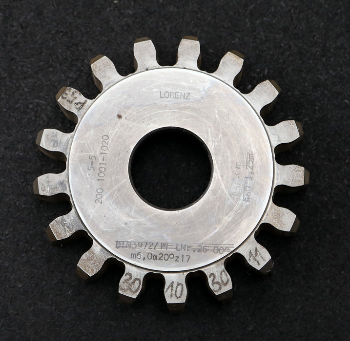Bild des Artikels LORENZ-Scheibenschneidrad-gear-shaper-m=-6mm-EGW-20°-Z=-17-ha0-1,0m