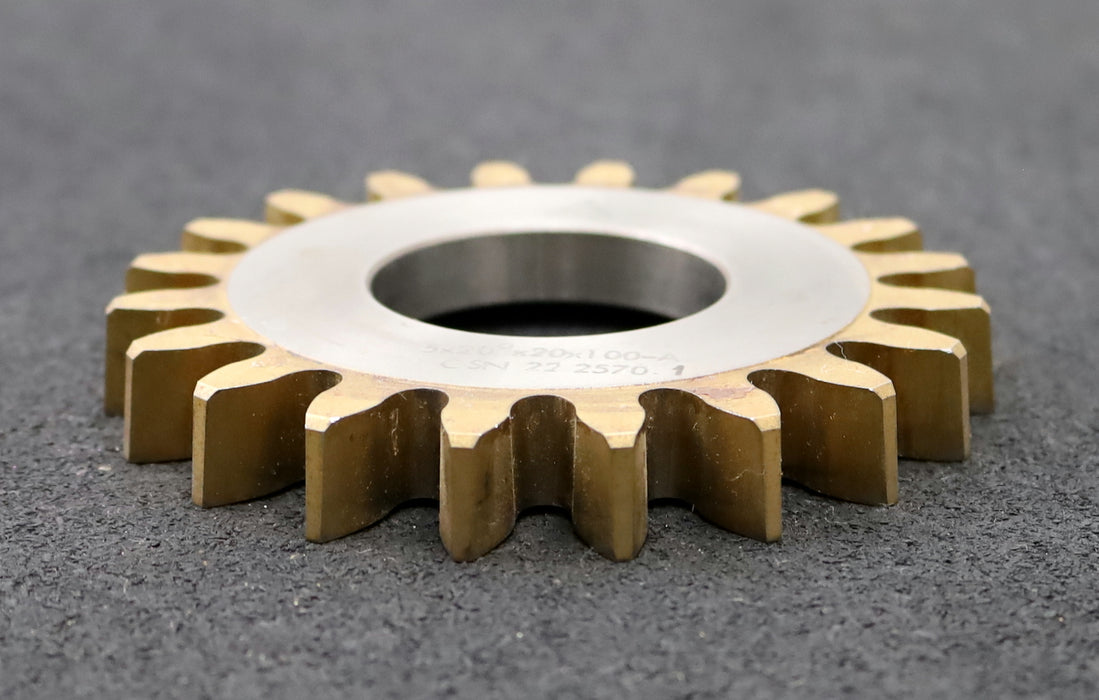 Bild des Artikels TOS-Scheibenschneidrad-gear-shaper-m=-5mm-EGW-20°-Z=-20-Ø112x15xØ1-3/4"