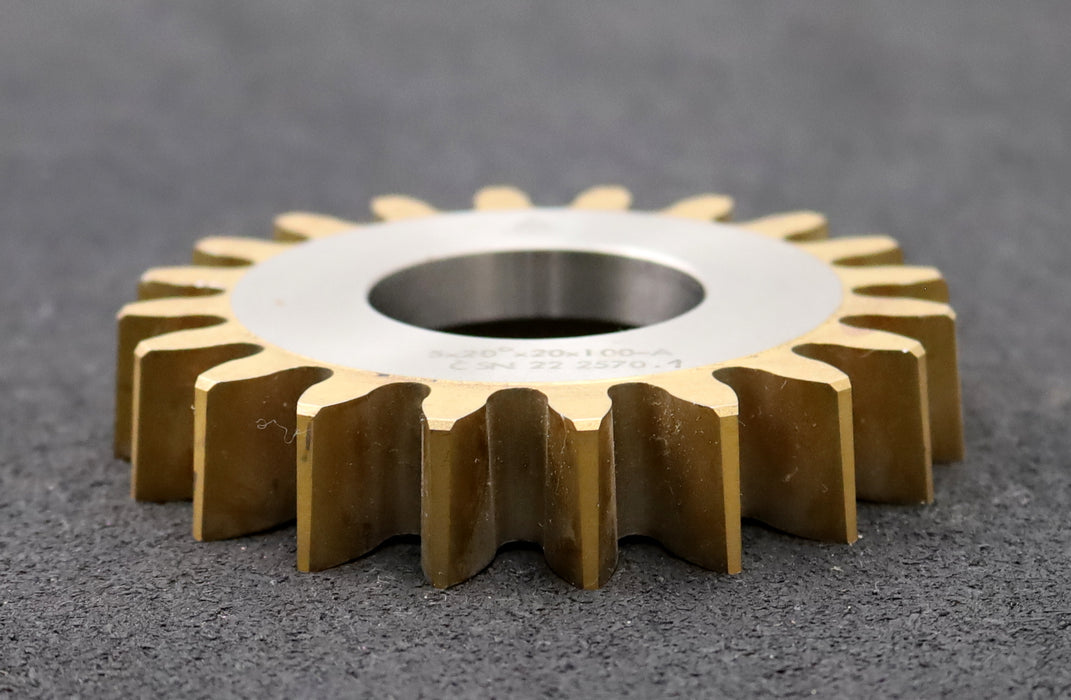 Bild des Artikels TOS-Scheibenschneidrad-gear-shaper-m=-5mm-EGW-20°-Z=-20-Ø113x21xØ1-3/4"