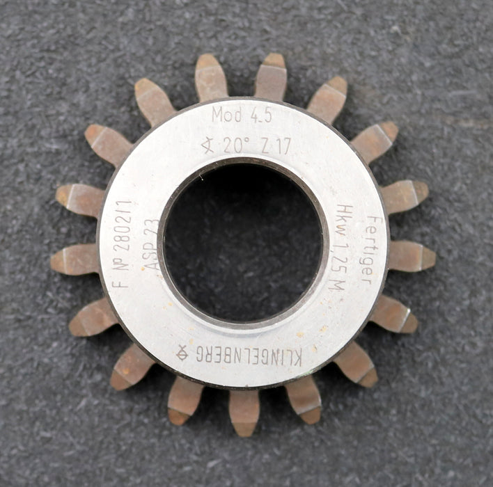 Bild des Artikels KLINGELNBERG-Scheibenschneidrad-m=-4,5mm-EGW-20°-Z=17-Hkw-1,25m-Ø85x32xØ1-1/4"