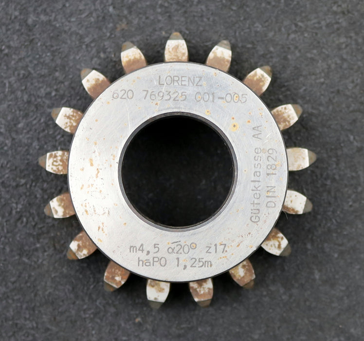 Bild des Artikels LORENZ-Scheibenschneidrad-gear-shaper-m=-4,5mm-EGW-20°-Z=17-Hkw-1,25m