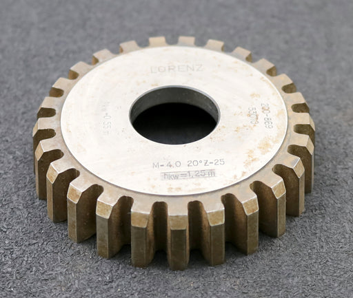 Bild des Artikels LORENZ-Scheibenschneidrad-gear-shaper-m=-4mm-EGW-20°-Z=-25-hkw=0,55m