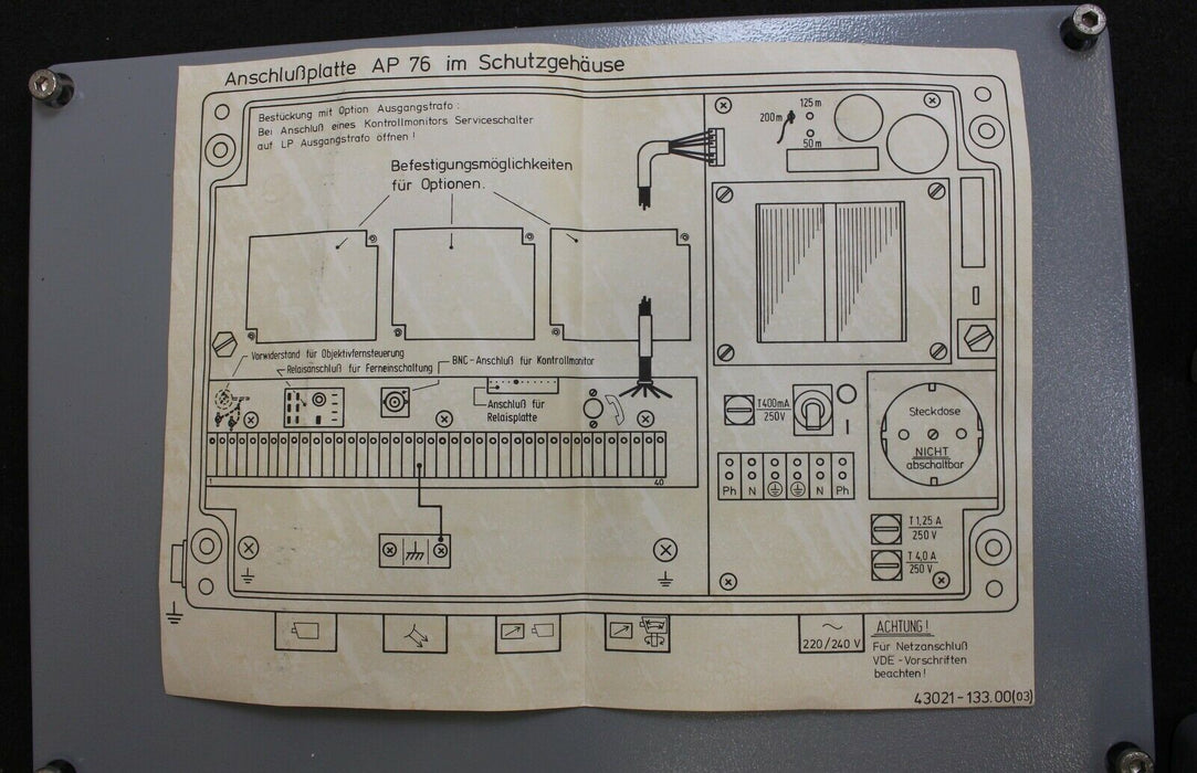 GRUNDIG Nuklearkamera in Zweidrahtausführung FA 76 NU Artikel-Nr. 9.43020-1304