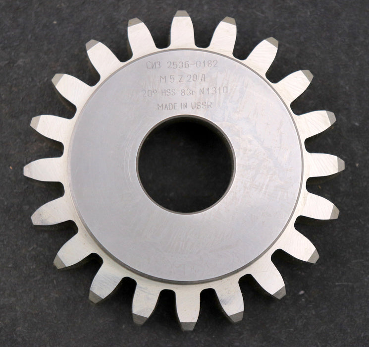 Bild des Artikels SIZ/СИЗ-Scheibenschneidrad-gear-shaper-m=-5mm-EGW-20°-Z=-20-Ø114x33xØ1-1/4"--NEU
