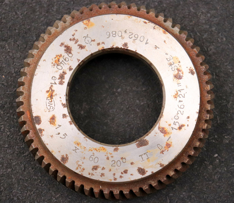 Bild des Artikels PWS-Scheibenschneidrad-mit-Treppenschliff-gear-shaper-m=-1,5mm-EGW-20°-Z=60-BPII