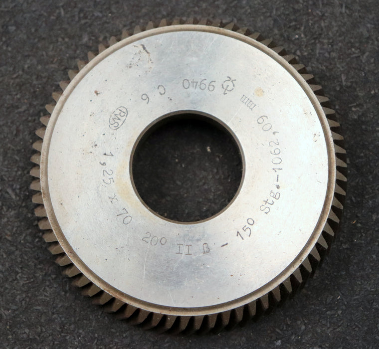 Bild des Artikels PWS-Scheibenschneidrad-mit-Treppenschliff-gear-shaper-m=-1,25mm-EGW-20°-Z=-70