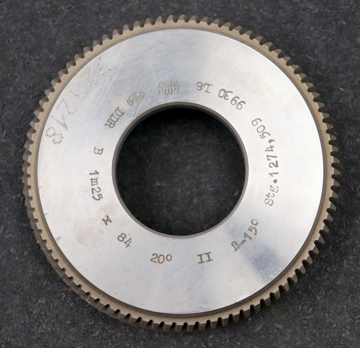 Bild des Artikels PWS-Scheibenschneidrad---Treppenschliff-m=-1,25mm-EGW-20°-Z=-84-Ø112x23xØ1-3/4"