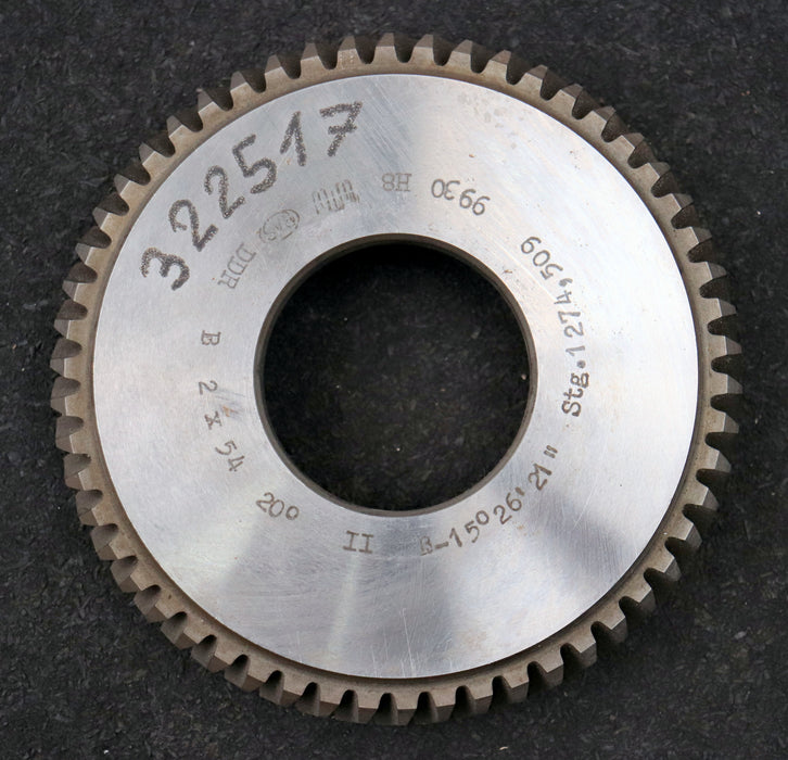 Bild des Artikels PWS-Scheibenschneidrad---Treppenschliff-m=-2mm-EGW-20°-Z=-54-Ø118x24xØ1-3/4"