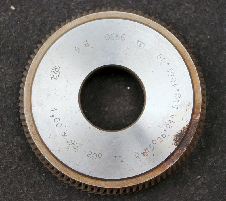 Bild des Artikels PWS-Scheibenschneidrad-mit-Treppenschliff-gear-shaper-m=-1mm-EGW-20°-Z=-90