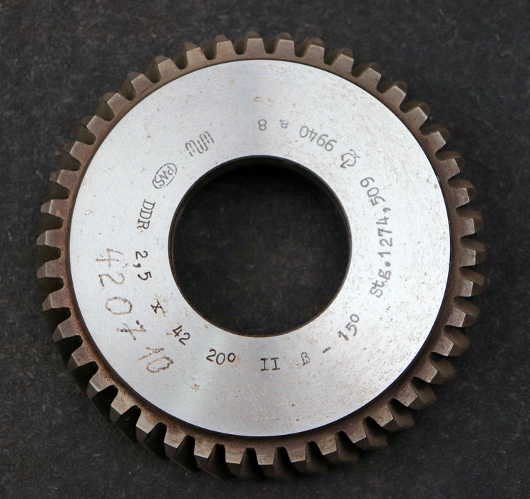 Bild des Artikels PWS-Scheibenschneidrad-mit-Treppenschliff-gear-shaper-m=-2,5mm-EGW-20°-Z=-42