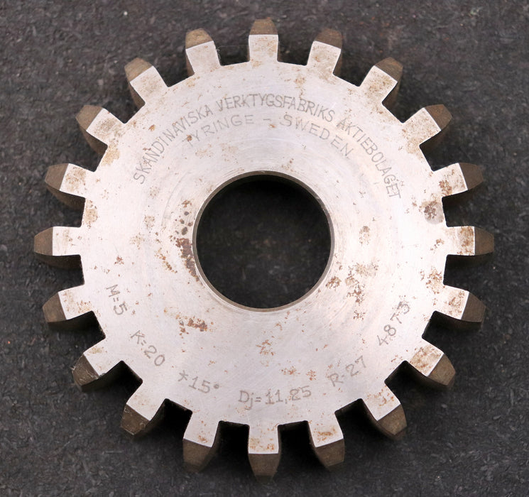 Bild des Artikels SVA-TYRINGE-SWEDEN-Scheibenschneidrad-gear-shaper-m=5mm-EGW-15°-Z=20