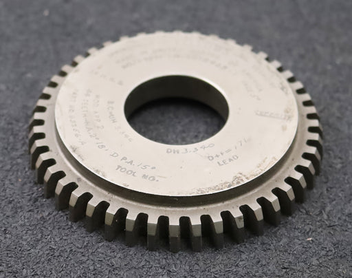 Bild des Artikels FELLOWS-Scheibenschneidrad-gear-shaper-m=-2mm-EGW-15°-Z=-44-ß=-H.A.=-2°18'