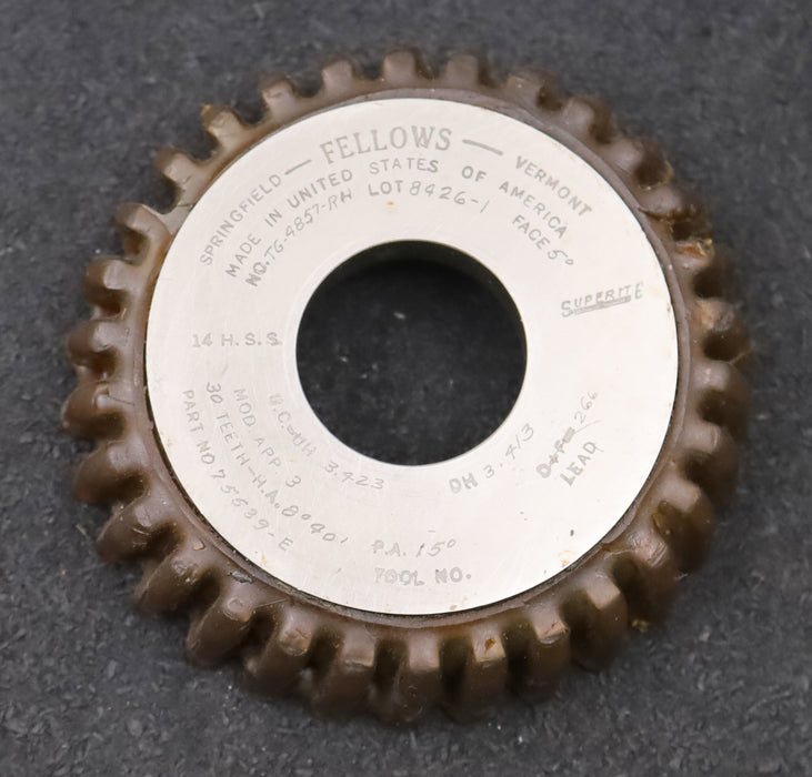 Bild des Artikels FELLOWS-Scheibenschneidrad-gear-shaper-m=-3mm-EGW-15°-Z=-30-ß=-H.A.=-8°40'