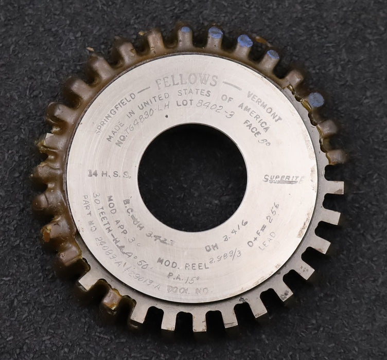 Bild des Artikels FELLOWS-Scheibenschneidrad-gear-shaper-m=-3mm-EGW-15°-Z=-30-Ø95x19xØ1-1/4"